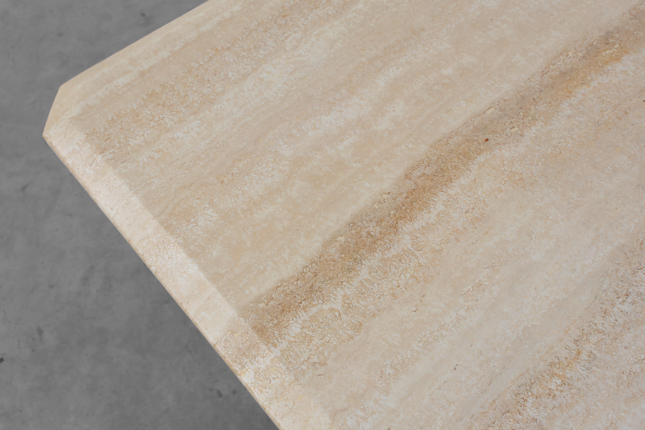 Mid-century square travertine coffee or side table, Italy 1960sthumbnail
